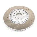 SHW 2022+ Audi S3 VW Golf R 2.0L Front Cross-Drilled Lightweight Brake Rotor (5WA615301A)-1
