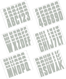 Hardline Boat Lettering Registration Kit 3 in. - 350 Silver Solid