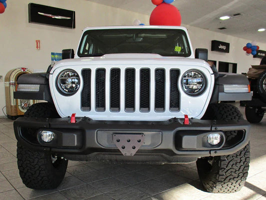 Front License Plate for 2018-2024 Jeep Wrangler JL and 2020-2024 Gladiator with metal bumper (SNS141)