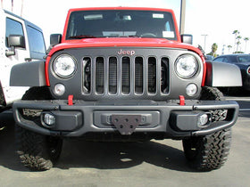 Front License Plate For 2012-2018 Jeep Wrangler JK with metal bumper (SNS142) - 0