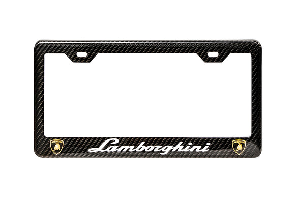 Carbon Fiber Lamborghini License Plate Frames
