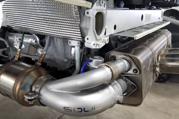 Porsche 991 GT3 / GT3 RS / 911R Valved Side Muffler Bypass Pipes