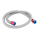 Spectre Stainless Steel Flex Fuel Line 3/8in. ID - 3ft. w/Clamps Red/Blue-1