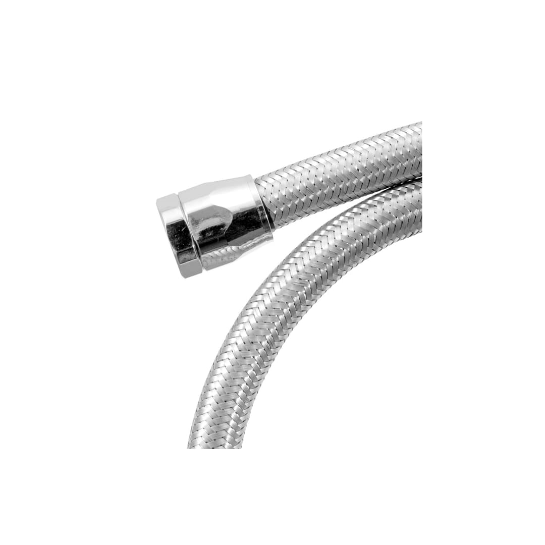 Spectre Stainless Steel Flex Fuel Line 3/8in. ID - 3ft. w/Chrome Clamps - 0