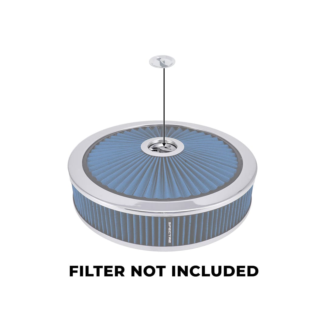 Spectre Air Cleaner Nut Low Profile (Fits 1/4in.-20 Threading) - Chrome - 0