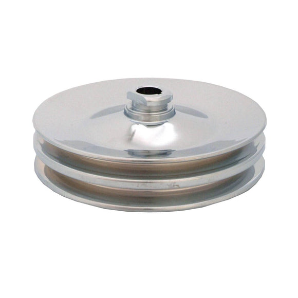 Spectre GM Keyway Double Groove Power Steering Pulley - Chrome
