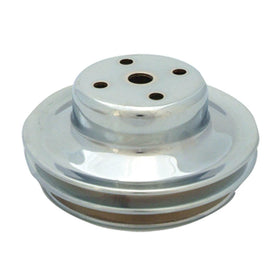 Spectre BB Chevy (w/Long Water Pump) Double Upper Groove Crankshaft Pulley - Chrome
