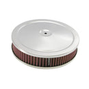 Spectre HPR Round Air Cleaner 9in. X 2in. - Chrome/Red-1