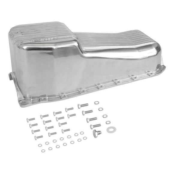 Spectre 1986-Up SB Chevy Oil Pan Kit - Polished Aluminum
