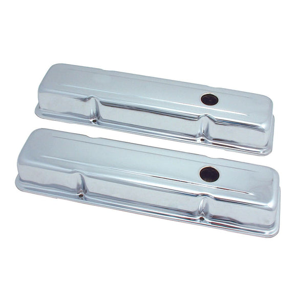 Spectre SB Chevy Short Valve Cover Set - Chrome