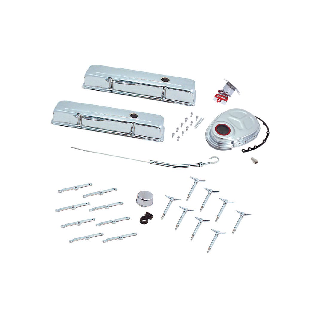 Spectre SB Chevy Deluxe Engine Dress Up Kit (Short) - Chrome