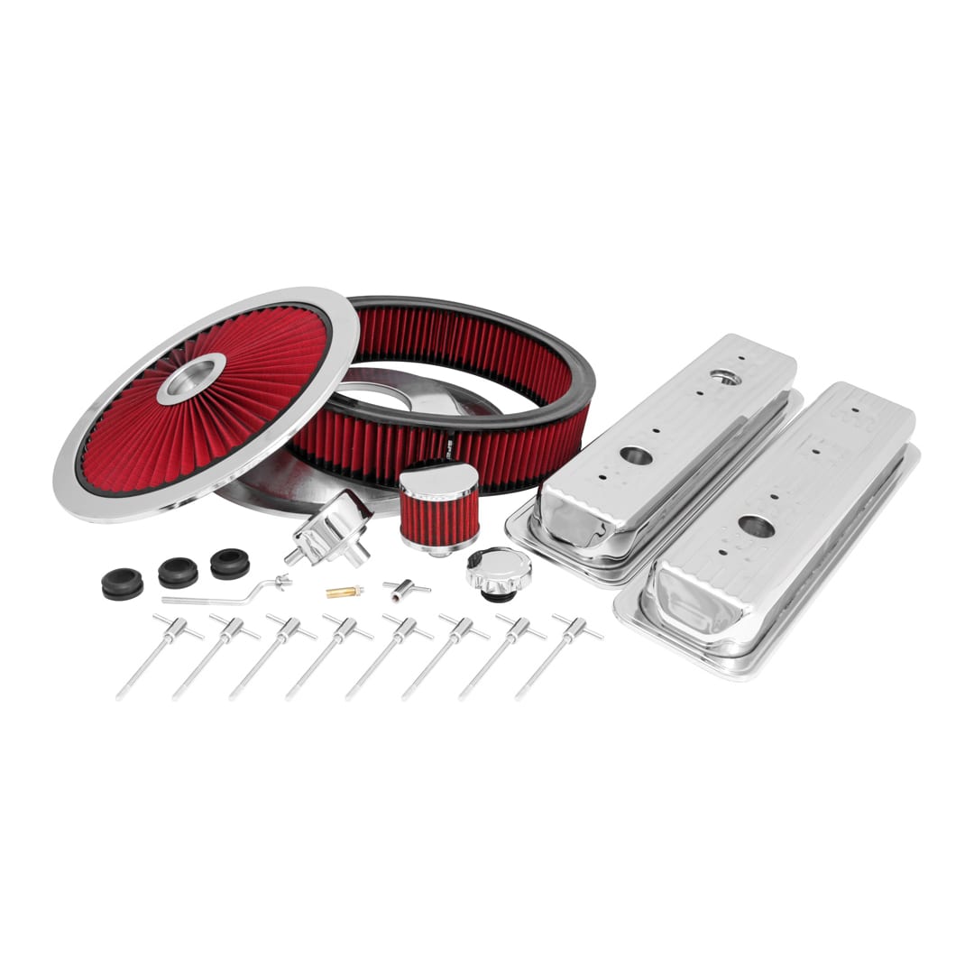 Spectre SB Chevy Centerbolt Deluxe Engine Dress Up Kit - Red