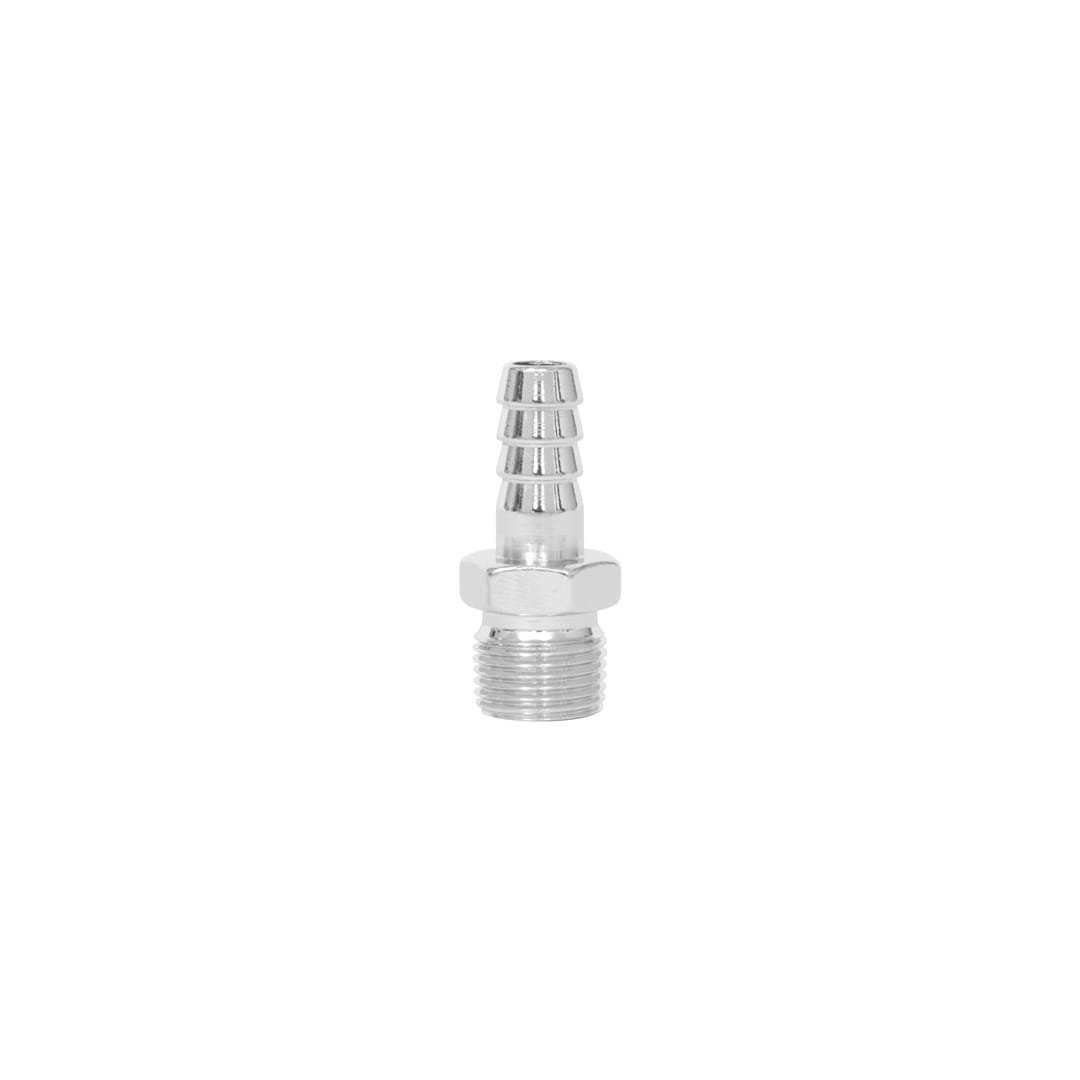 Spectre Fuel Fitting 3/8in. Hose Barb NPT Threads - Chrome - 0