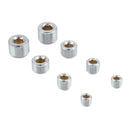 Spectre Pipe Plug Kit - Includes (2) 1/8in. / (2) 1/4in. / (2) 3/8in. / (2) 1/2in. Plugs - Chrome-1