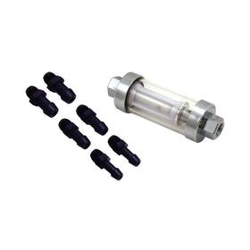 Spectre Premium Clearview Fuel Filter (Incl. 1/4in. / 5/16in. / 3/8in. Barb Fittings)