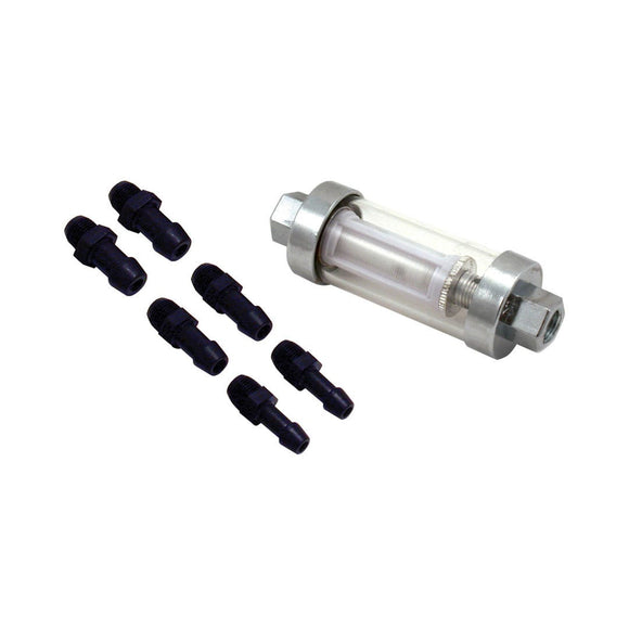 Spectre Premium Clearview Fuel Filter (Incl. 1/4in. / 5/16in. / 3/8in. Barb Fittings)