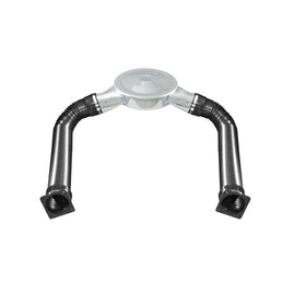 Spectre Air Box Kit 14in. / Dual 120 Degree Inlets - Chrome w/Black Ducts