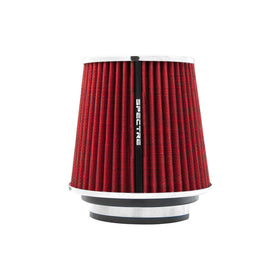 Spectre Adjustable Conical Air Filter 5-1/2in. Tall (Fits 3in. / 3-1/2in. / 4in. Tubes) - Red