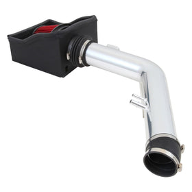 Spectre 11-14 Ford F250/350 V8-6.2L F/I Air Intake Kit - Polished w/Red Filter