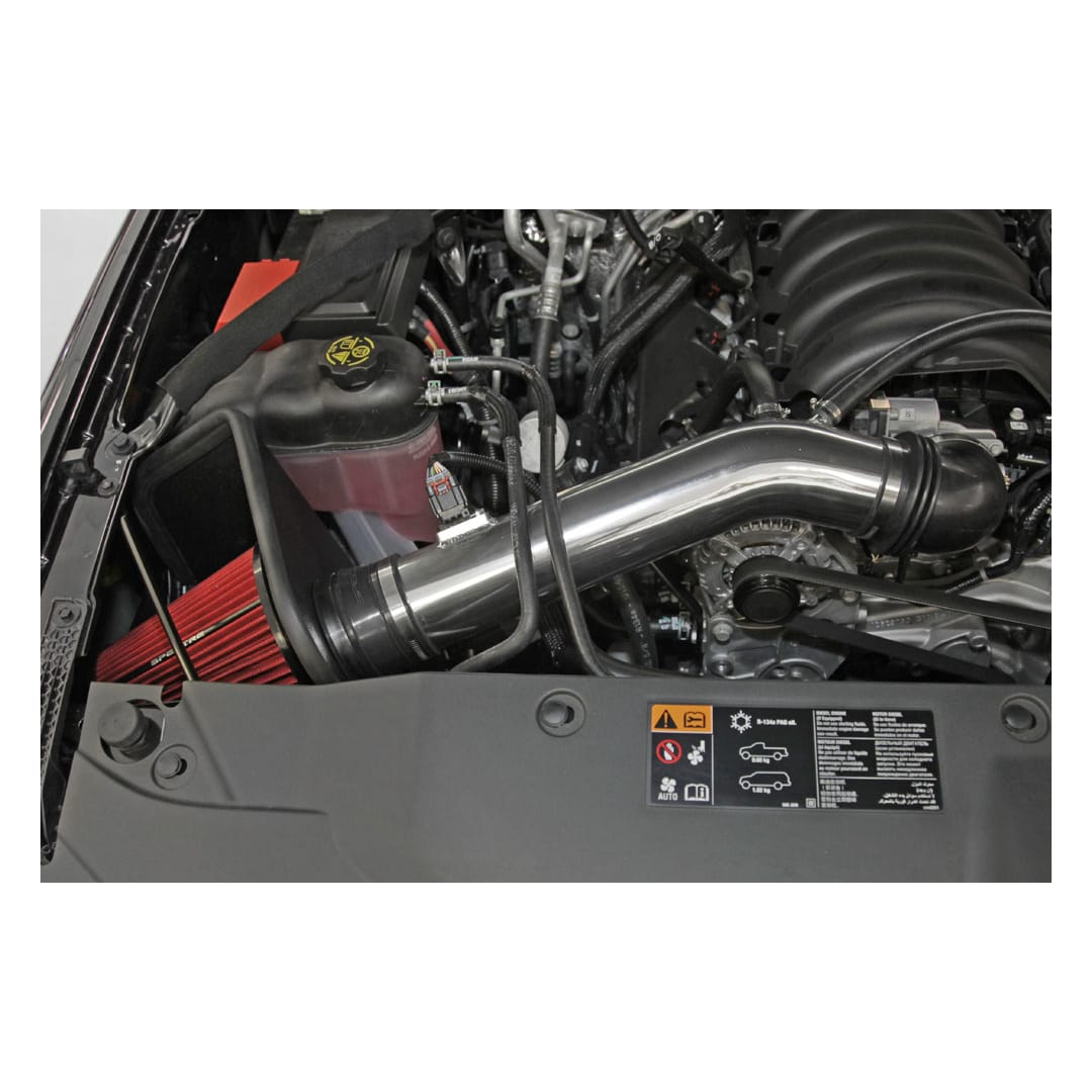 Spectre 14-15 GM Silverado/Sierra V8-5.3L F/I Air Intake Kit - Polished w/Red Filter