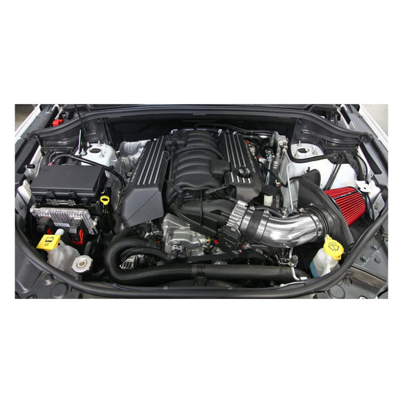 Spectre 12-18 Jeep Grand Cherokee V8-6.4L F/I Air Intake Kit - Polished w/Red Filter