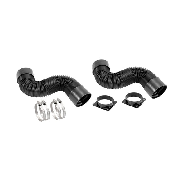 Spectre Air Duct Hose Kit 4in. OD (41in. Ducting (2) / 2 Mounting Plates / 2 Hose Clamps) - Black