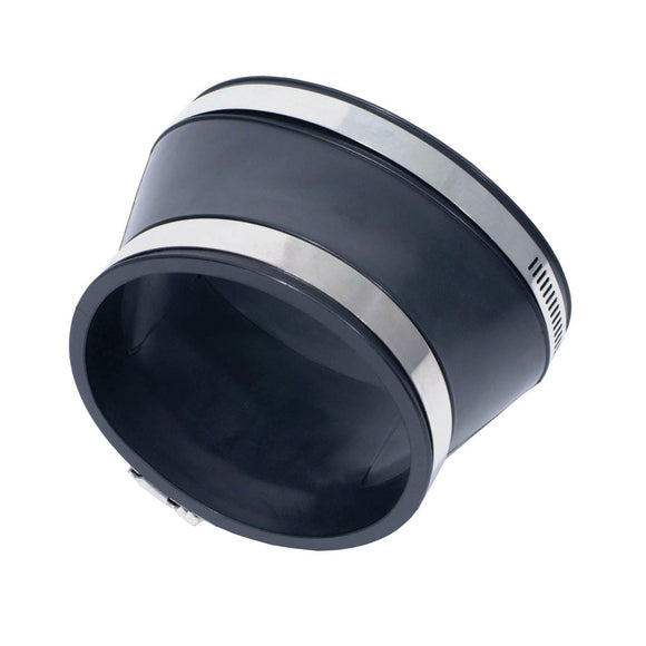Spectre Oval to Round Coupler 4in. (PVC) - Black
