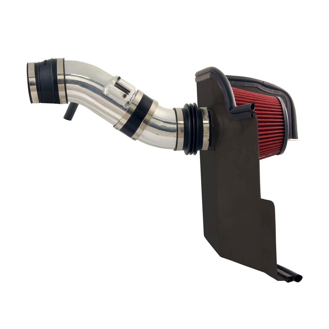 Spectre 11-14 Ford Mustang V6-3.7L F/I Air Intake Kit - Polished w/Red Filter