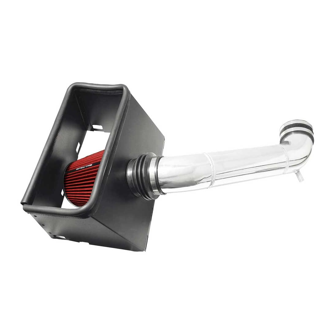Spectre 03-08 Dodge RAM 1500/2500 V8-4.7/5.7L F/I Air Intake Kit - Clear Anodized w/Red Filter