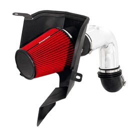 Spectre 03-07 Dodge RAM L6-5.9L DSL Air Intake Kit - Polished w/Red Filter