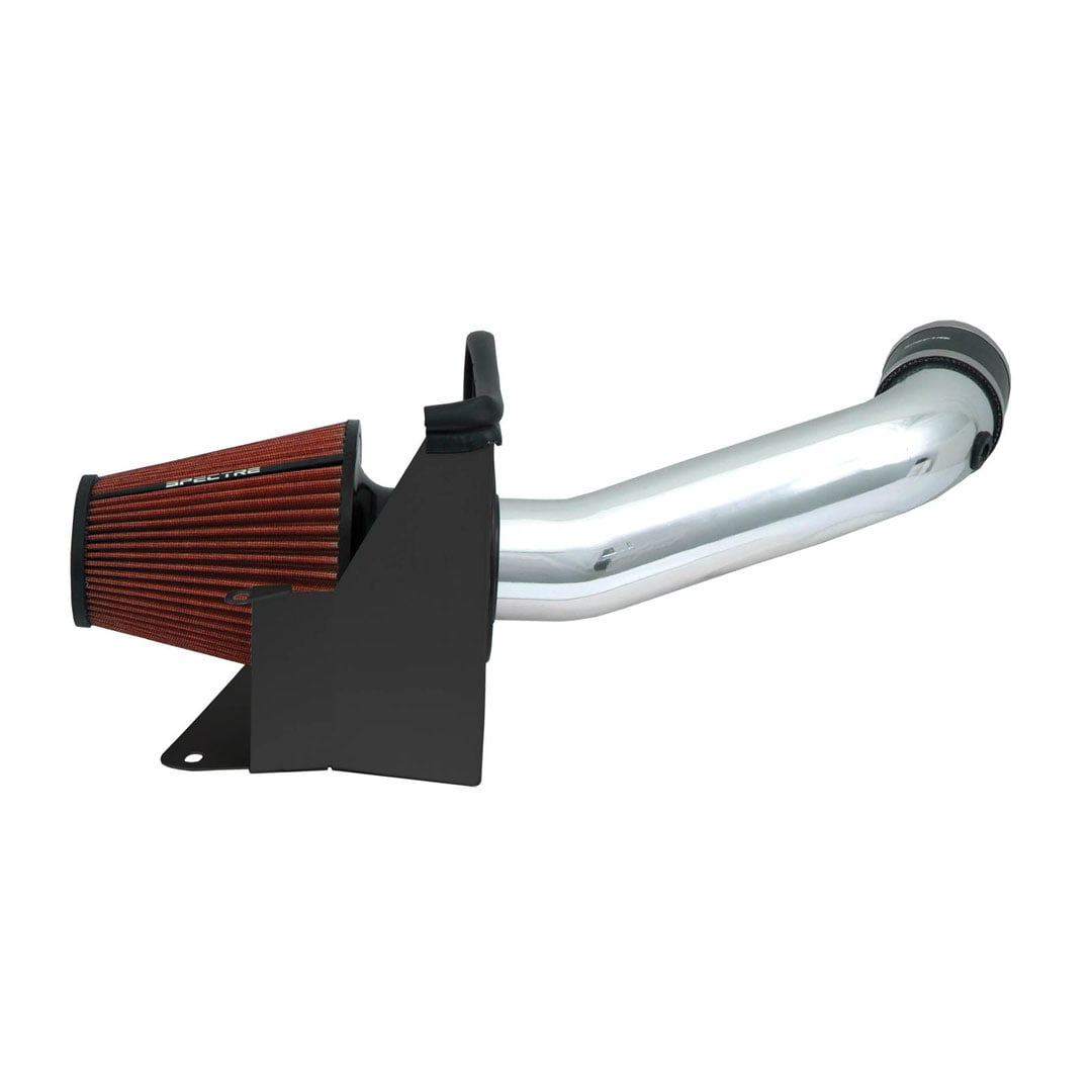 Spectre 07-11 Jeep Wrangler V6-3.8L F/I Air Intake Kit - Polished w/Red Filter