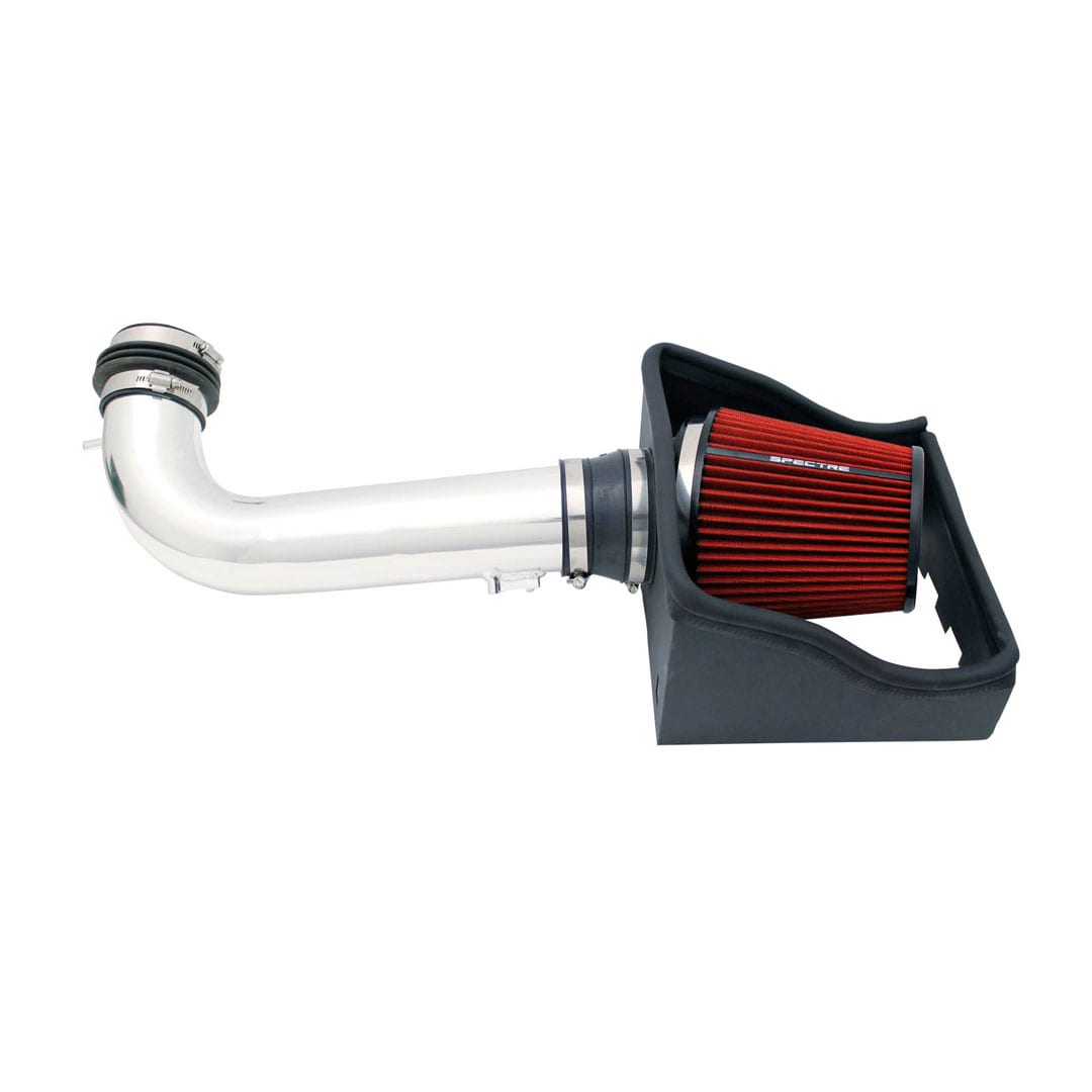 Spectre 09-10 Ford F150 V8-4.6L F/I Air Intake Kit - Polished w/Red Filter