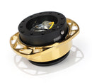 NRG Quick Release Kit Gen 257 - Black Body / Chrome Gold Cutout Ring-1
