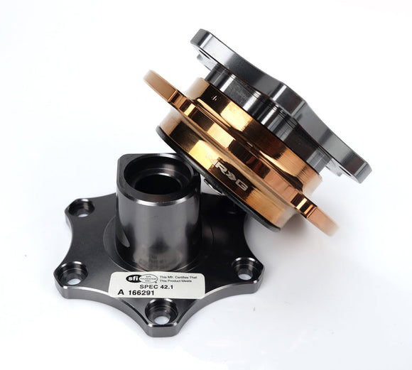 NRG Quick Release SFI SPEC 42.1 - Gun Metal Body / Black Shinny Ring