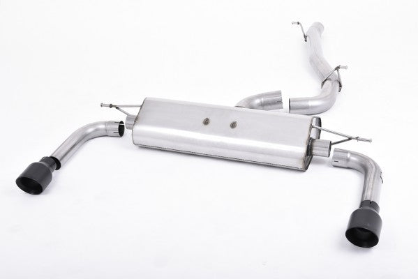 MILLTEK CAT-BACK AUDI A3 2014 2020 NON-RESONATED (LOUDER). CERAKOTE BLACK TIPS