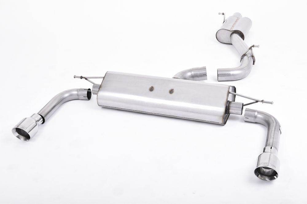 MILLTEK CAT-BACK AUDI A3 2014 2020 RESONATED (QUIETER). POLISHED TIPS
