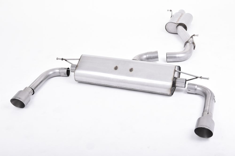 MILLTEK CAT-BACK AUDI A3 2014 2020 RESONATED (QUIETER). TITANIUM TIPS