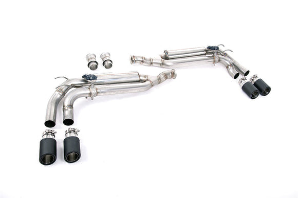 Milltek Valved Cat-Back Exhaust System (Carbon Jet-90 Trims) - Mercedes Benz / 4.0 Bi-Turbo V8 / W463 / G-Class