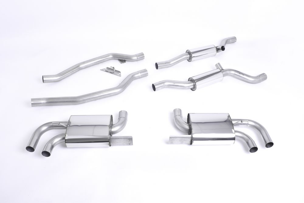 MILLTEK CAT-BACK PORSCHE CAYENNE 2010 2020 RESONATED (QUIETER). OEM-LOOK (USES O