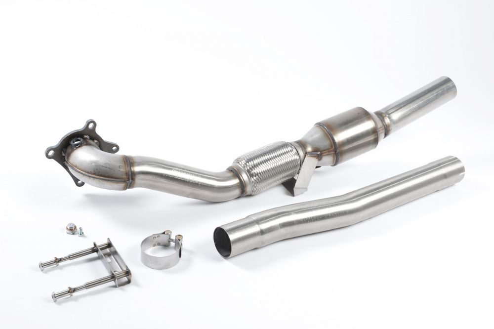 MILLTEK LARGE BORE DOWNPIPE AND HI-FLOW SPORTS CAT SEAT LEON 2010 2012 RACE-ONLY