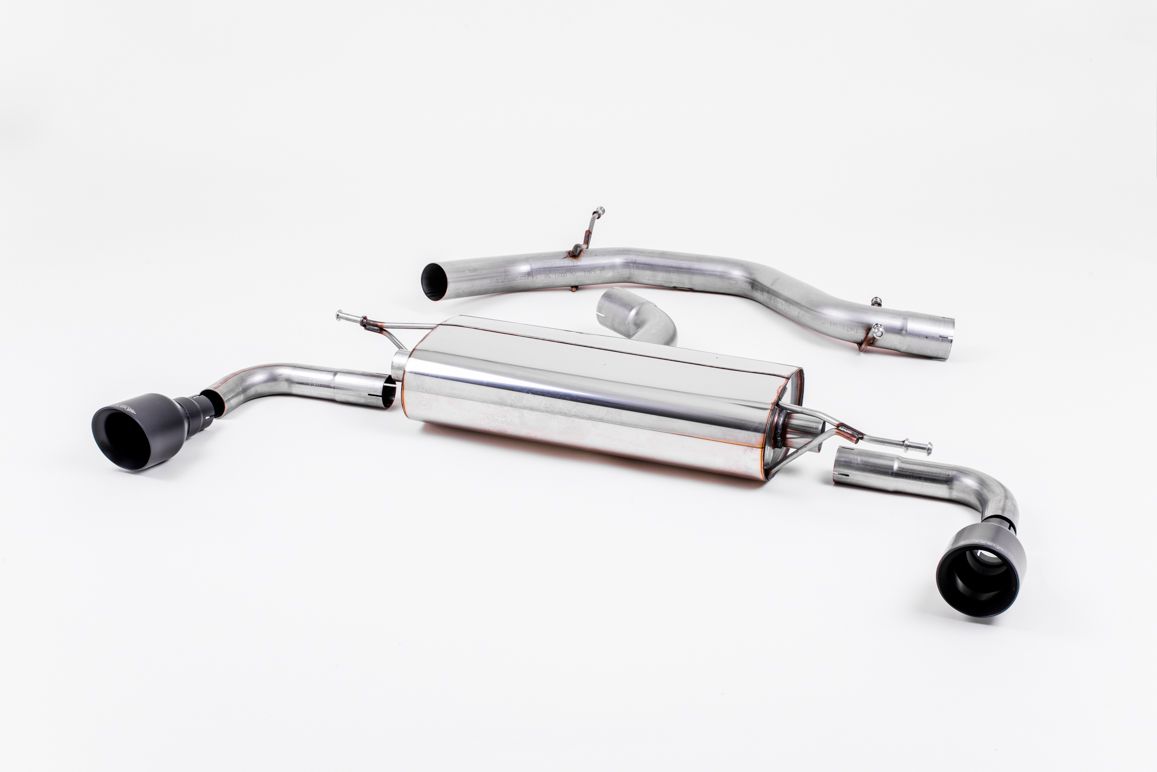 MILLTEK CAT-BACK VOLKSWAGEN GOLF 2009 2013 NON-RESONATED (LOUDER) WITH BLACK TRI