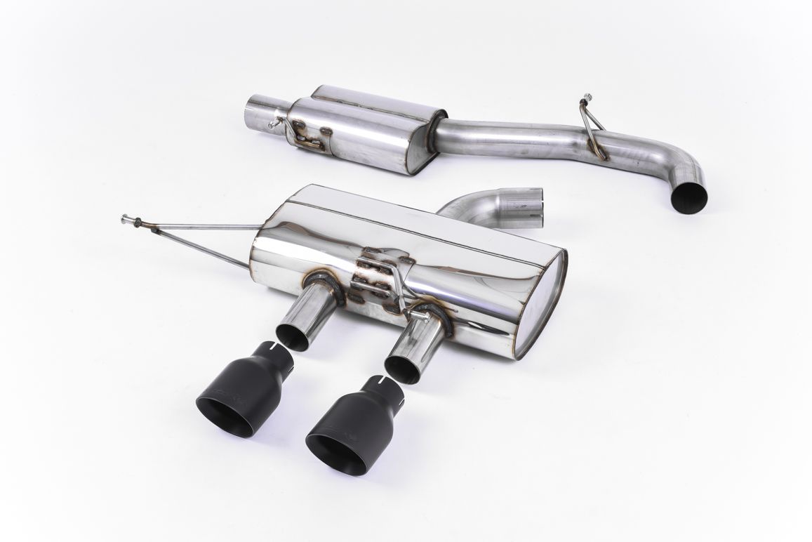 MILLTEK CAT-BACK VOLKSWAGEN GOLF 2009 2013 3-INCH RACE SYSTEM. RESONATED (QUIETE