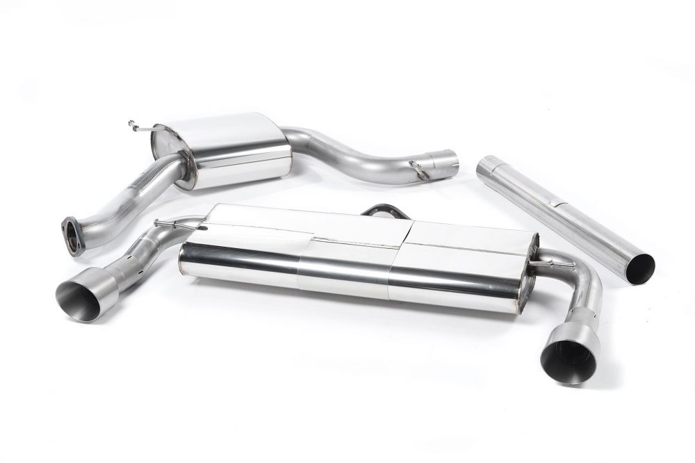 MILLTEK CAT-BACK VOLKSWAGEN GOLF 2013 2016 E-MARK SYSTEM. TITANIUM TIPS