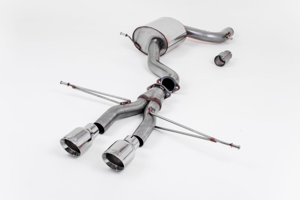 MILLTEK CAT-BACK VOLKSWAGEN GOLF 2009 2013 GOLF R-STYLE 3-INCH RACE SYSTEM WITH