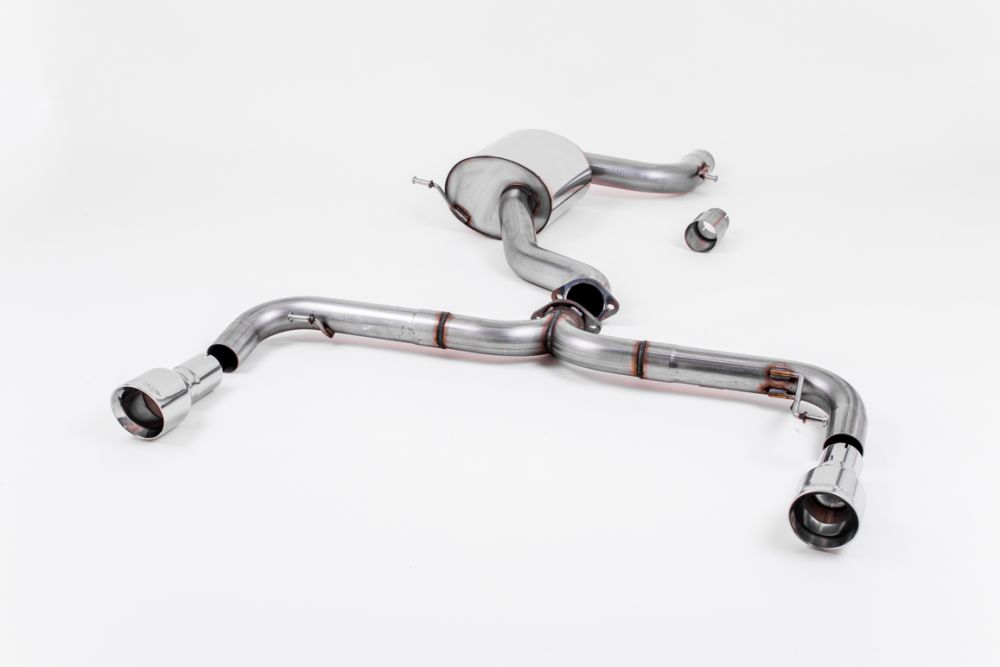MILLTEK CAT-BACK VOLKSWAGEN GOLF 2009 2013 3-INCH RACE SYSTEM. NON-RESONATED (LO