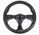 NRG Reinforced Steering Wheel (320mm) w/Carbon Fiber Look Trim (Same As RST-001CBL)-1