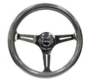 NRG Classic Wood Grain Steering Wheel (350mm) Chameleon/Pearlescent Paint Grip w/Neochrome 3-Spoke-1