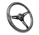 NRG Classic Wood Grain Steering Wheel (350mm) Chameleon/Pearlescent Paint Grip w/Blk 3-Spoke-2