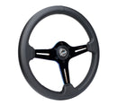 NRG Light Weight Gaming Steering Wheel - 350mm 3 NeoChrome Silver Spokes Perforated Leather-2