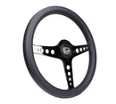 NRG Light Weight Gaming Steering Wheel - Driftz 350mm 3 Black Chrome Spokes Perforated Leather-2